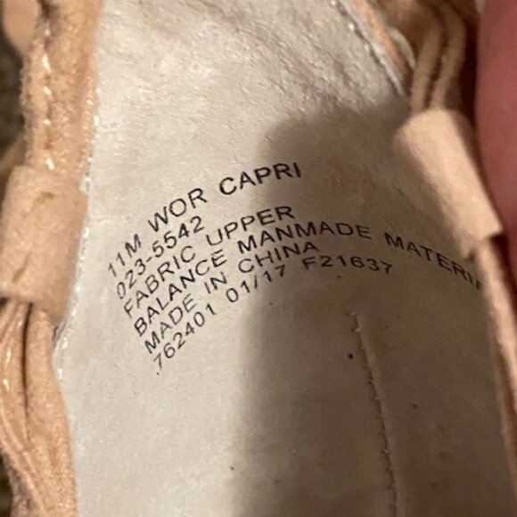 Worthington Women's NIB Blush Faux Suede Strappy Sandals w Ankle Ties shoes Sz11 - Picture 6 of 8